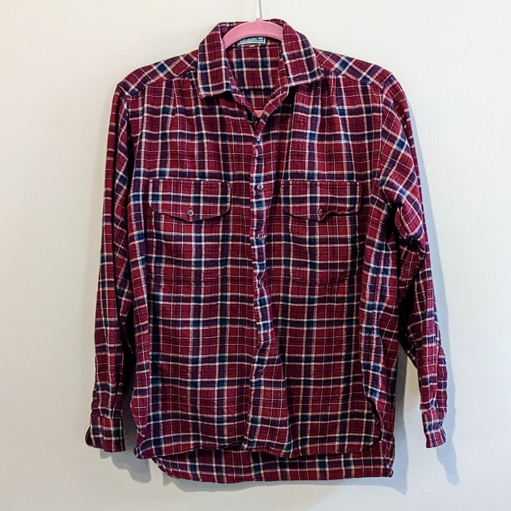 Cacharel Wool Blend Plaid Shirt
